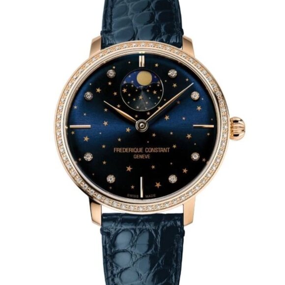 Frederique Constant Women's Manufacture Automatic Blue Watch 39 MM FC-701NSD3SD4 - Picture 1 of 5